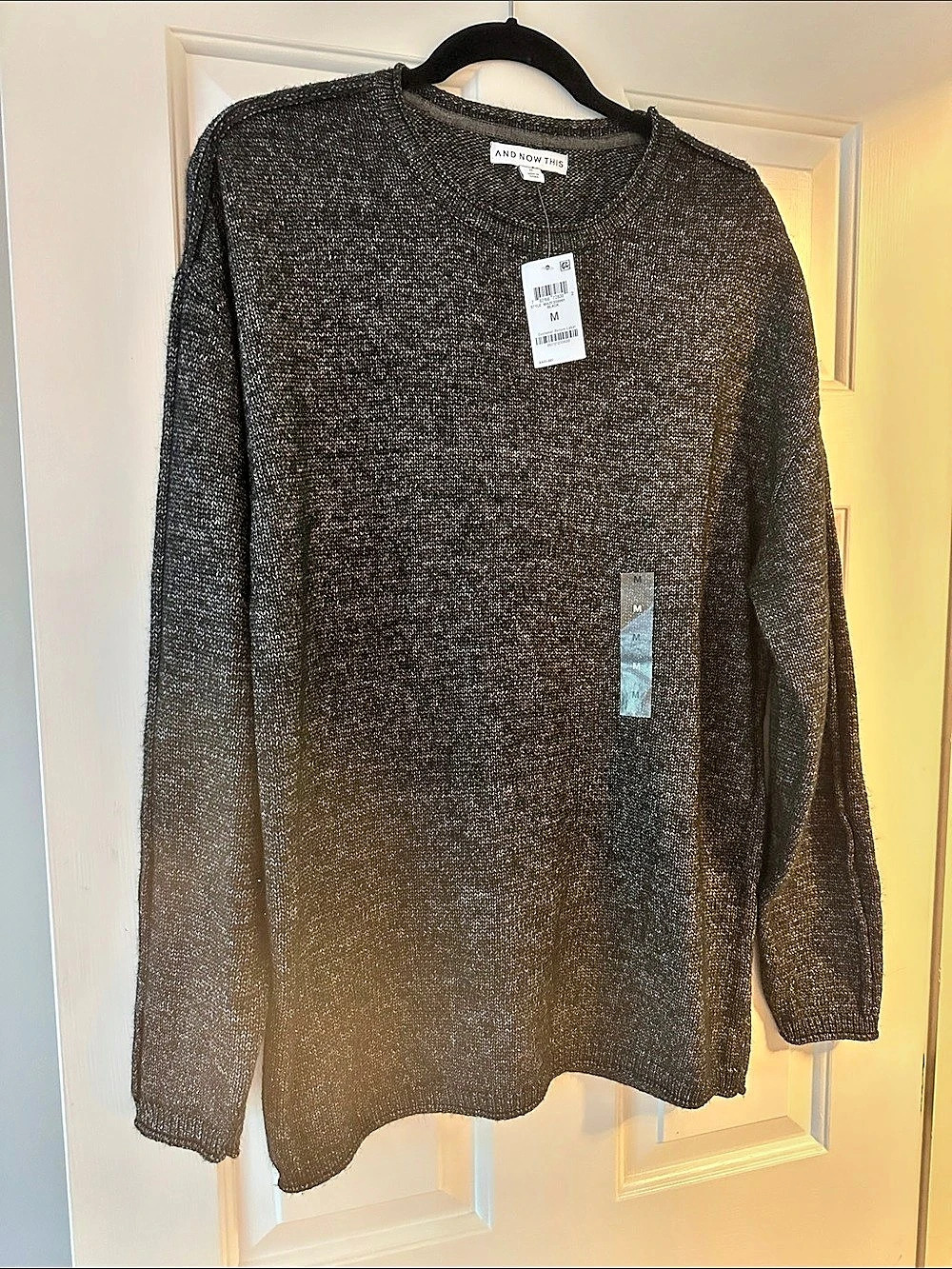 And Now This Cotton Knit Sweater in Black Size Medium